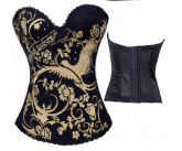 Corset com desenhos dourados